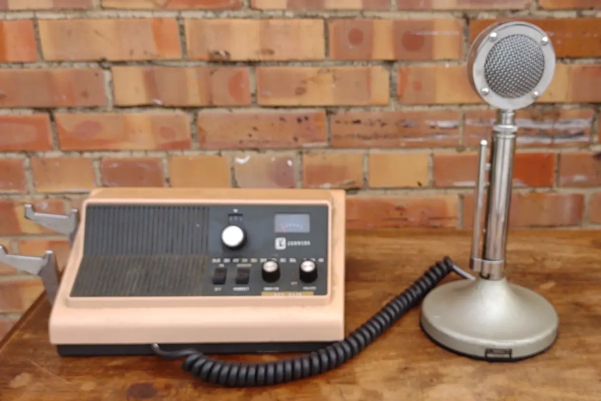 Vintage Public Address System With Microphone 1