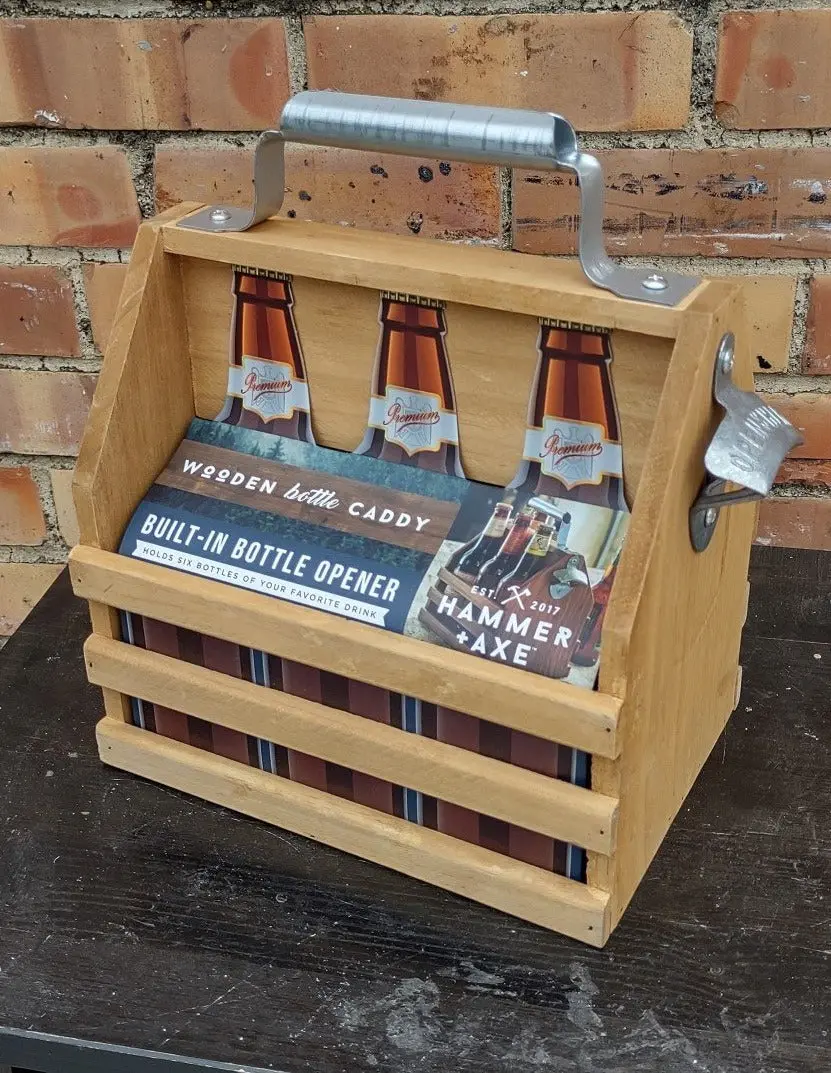 Wood Bottle Caddy 1
