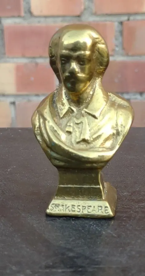 Small Brass Bust Of Shakespere 1