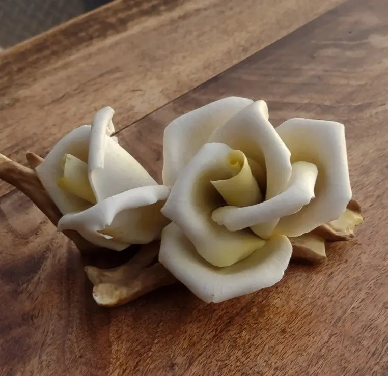 Italian Porcelain White Rose 1