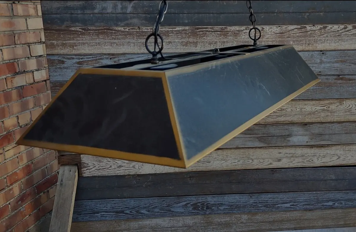 Tole Pool Table Lamp 1