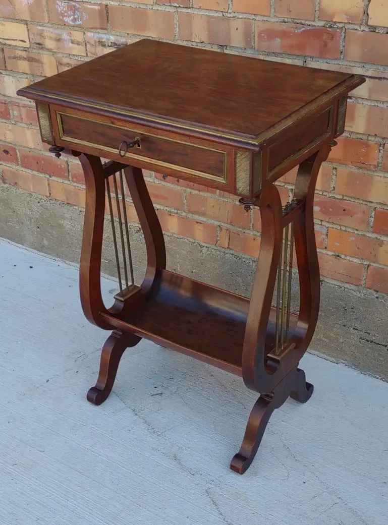 French Empire Mahogany Sewing Table 1
