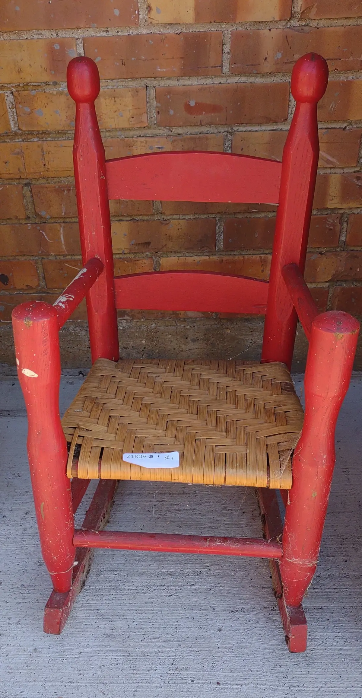 Child's Red Rush Seat Rocker 1