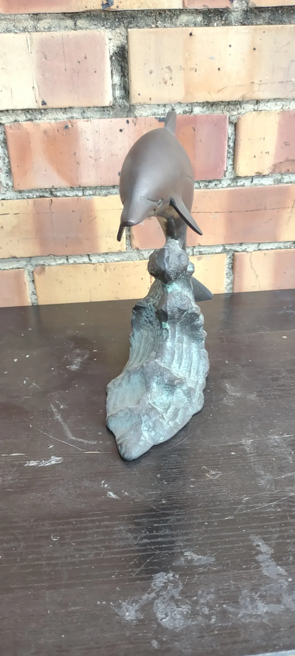 Bronze Dolphin Statue 1