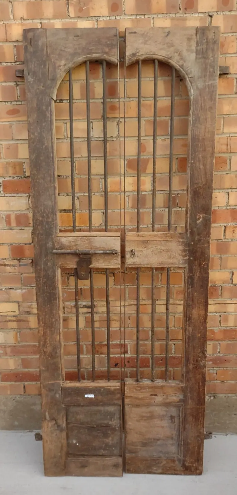 Pair Of Narrow Iron And Wood Shutter Doors 1