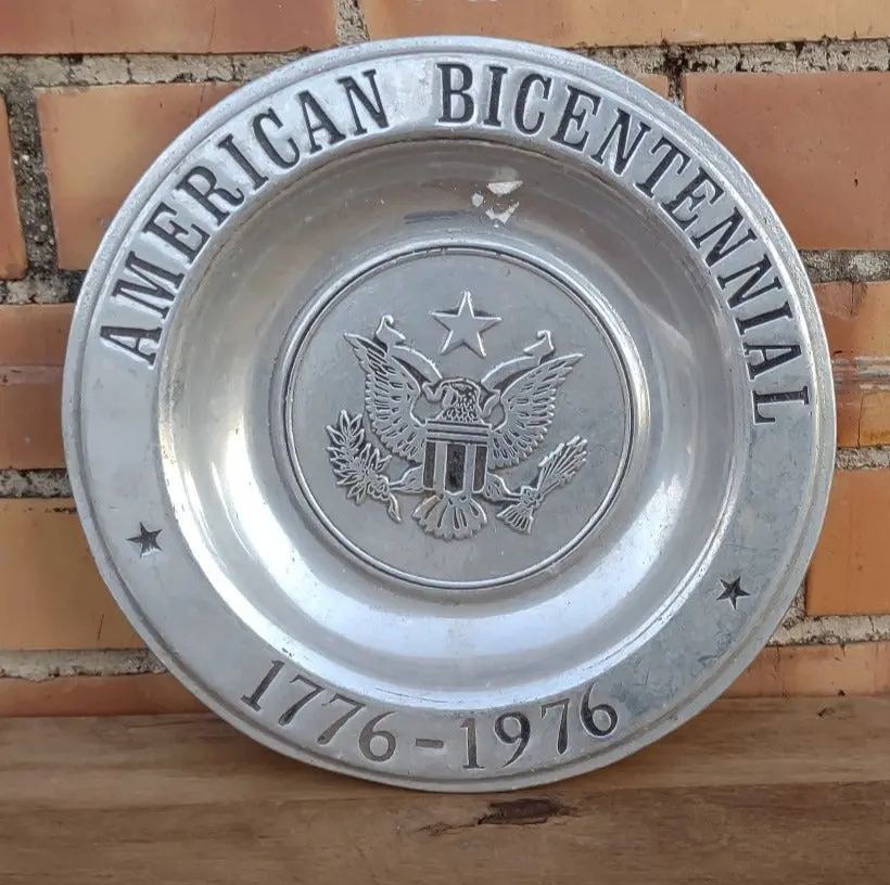 American Bicentenial Pewter Plate 1