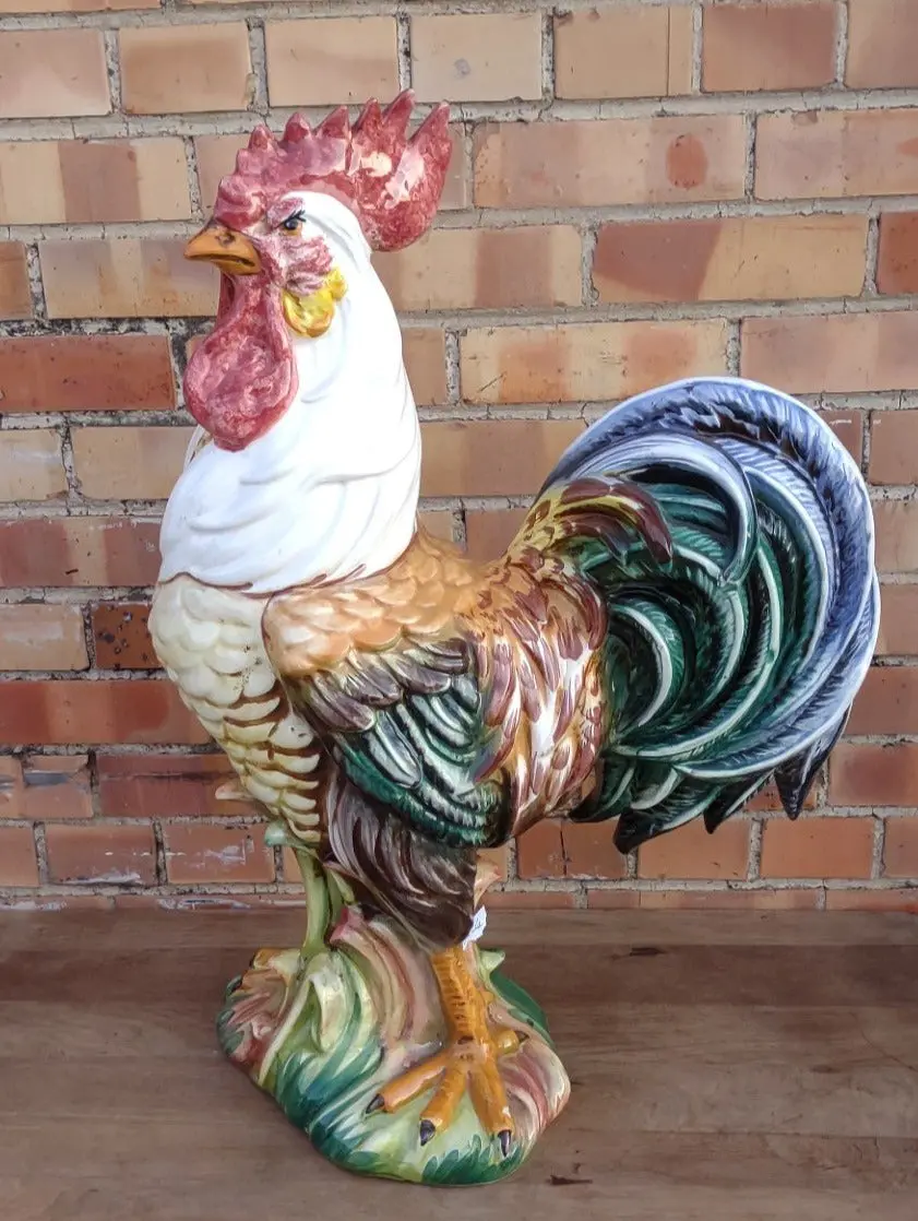 Large Hand Painted Italian Rooster-By Intrada 1