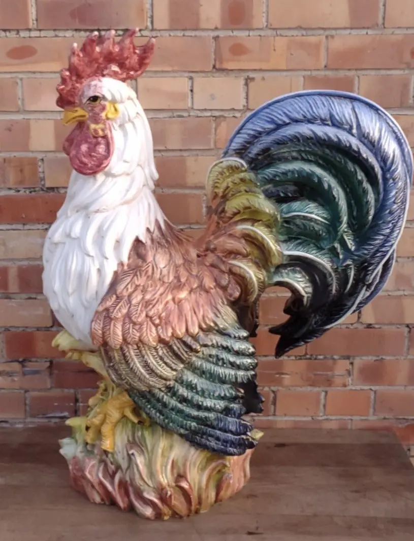Huge Hand Painted Italian Rooster-By Intrada 1