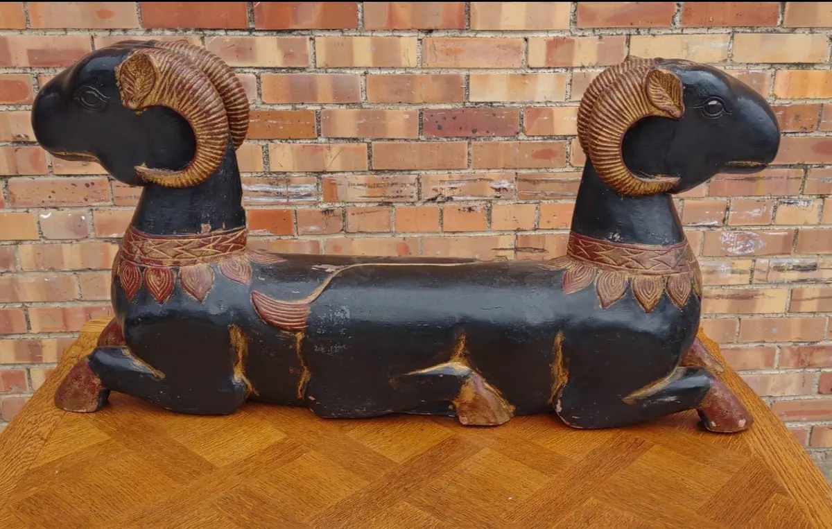 Double Headed Ram Statue 1