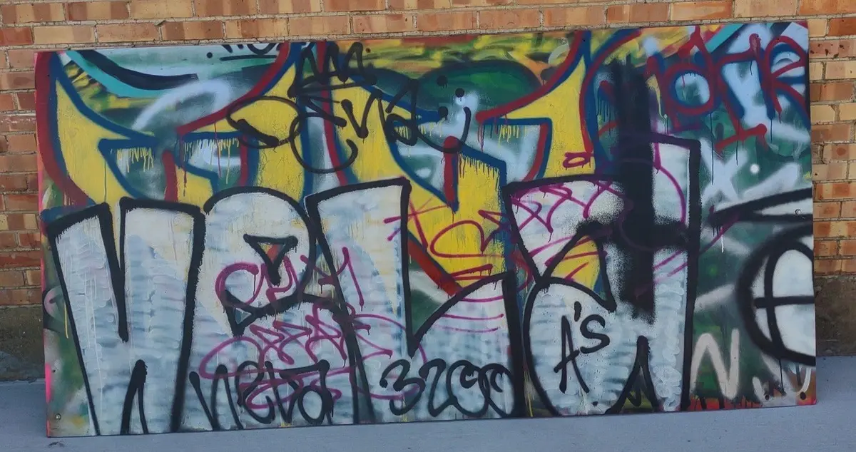 Large Graffiti Art On Board 1