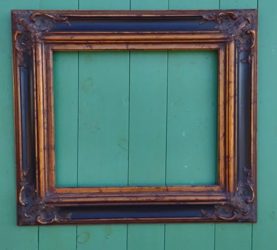 Ornate Black And Bronze Wood Frame 1