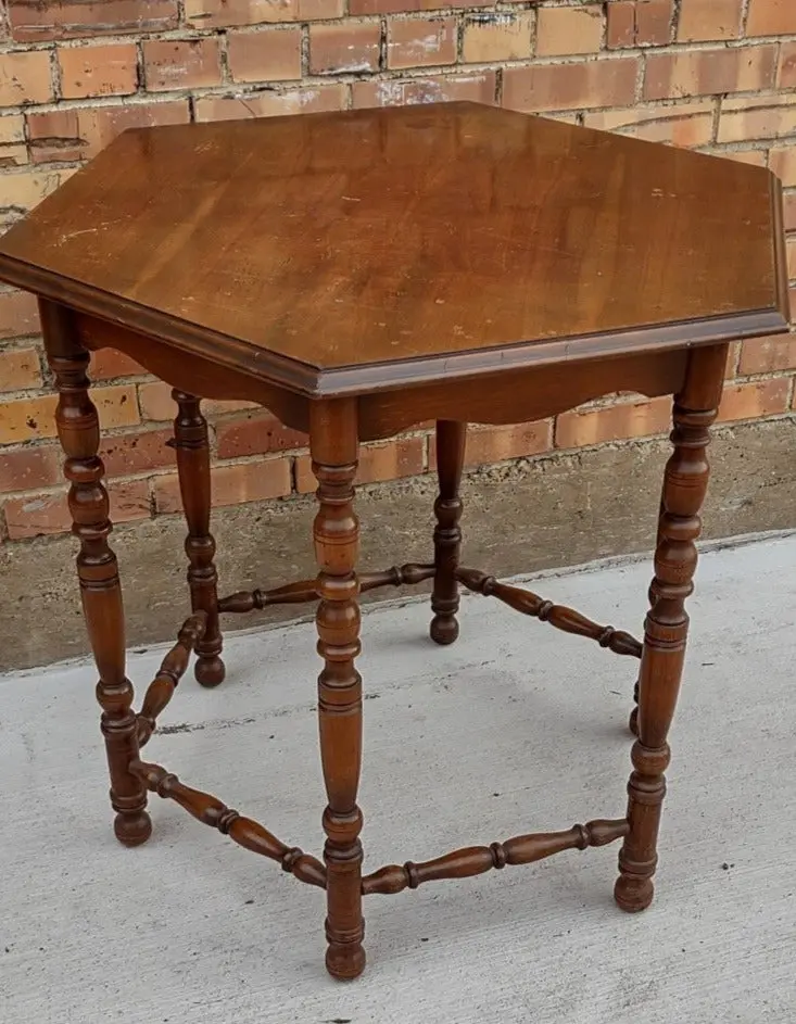 American Hexagon Shaped Occasional Table 1
