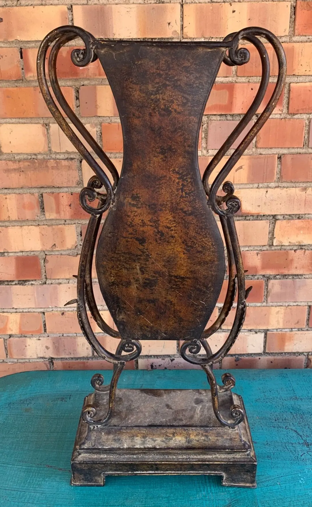 Large Iron Urn On Base 1