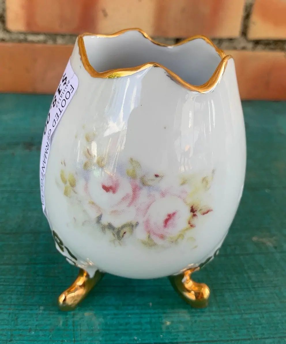Footed German Egg Vase 1