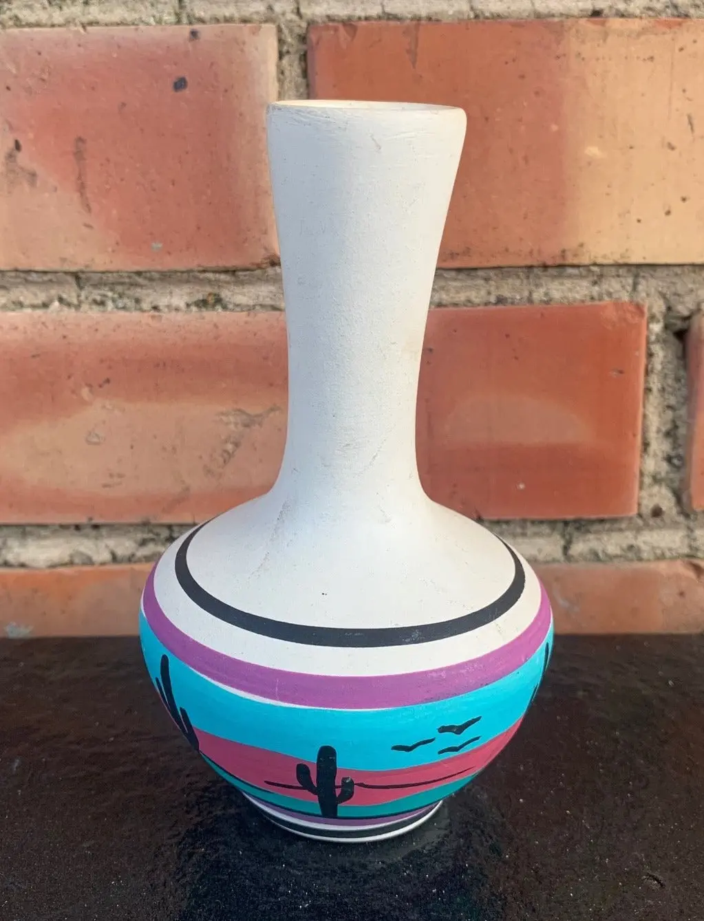 Mini Southwestern Vase With Cacti 1