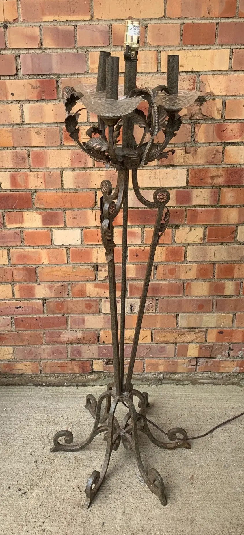 Four Light Wrought Iron Floor Lamp 1