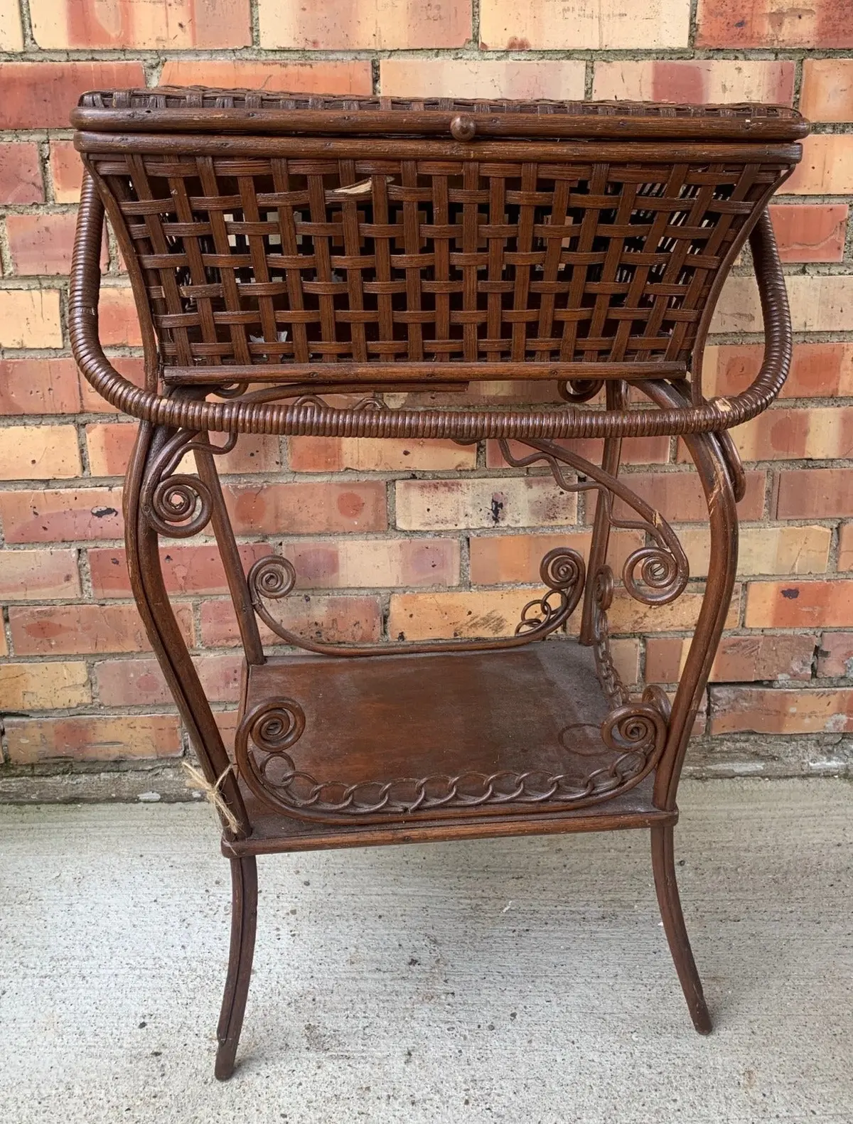 As Is Rattan Sewing Box 1