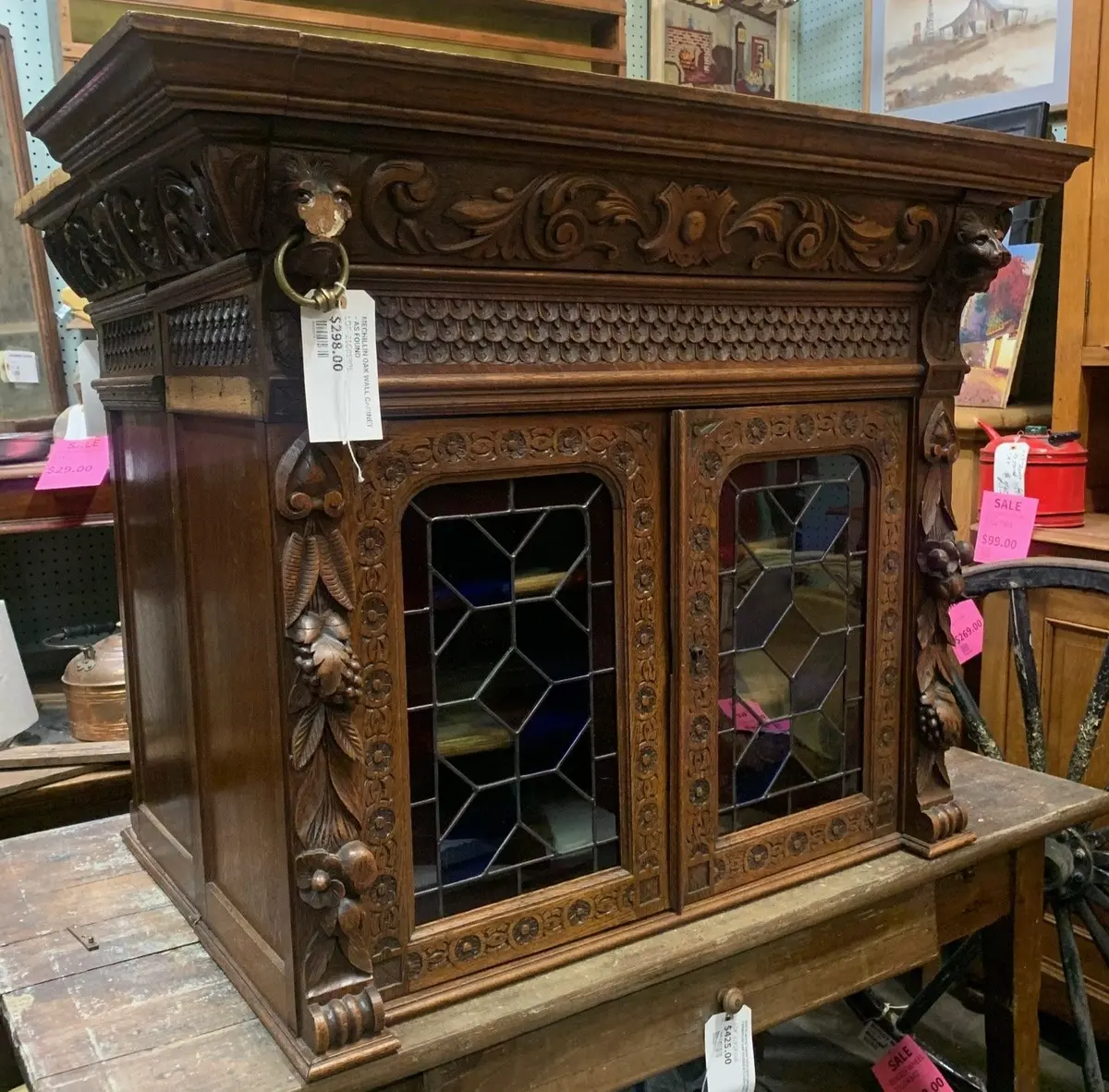 As Found Mechillin Oak Wall Cabinet 1
