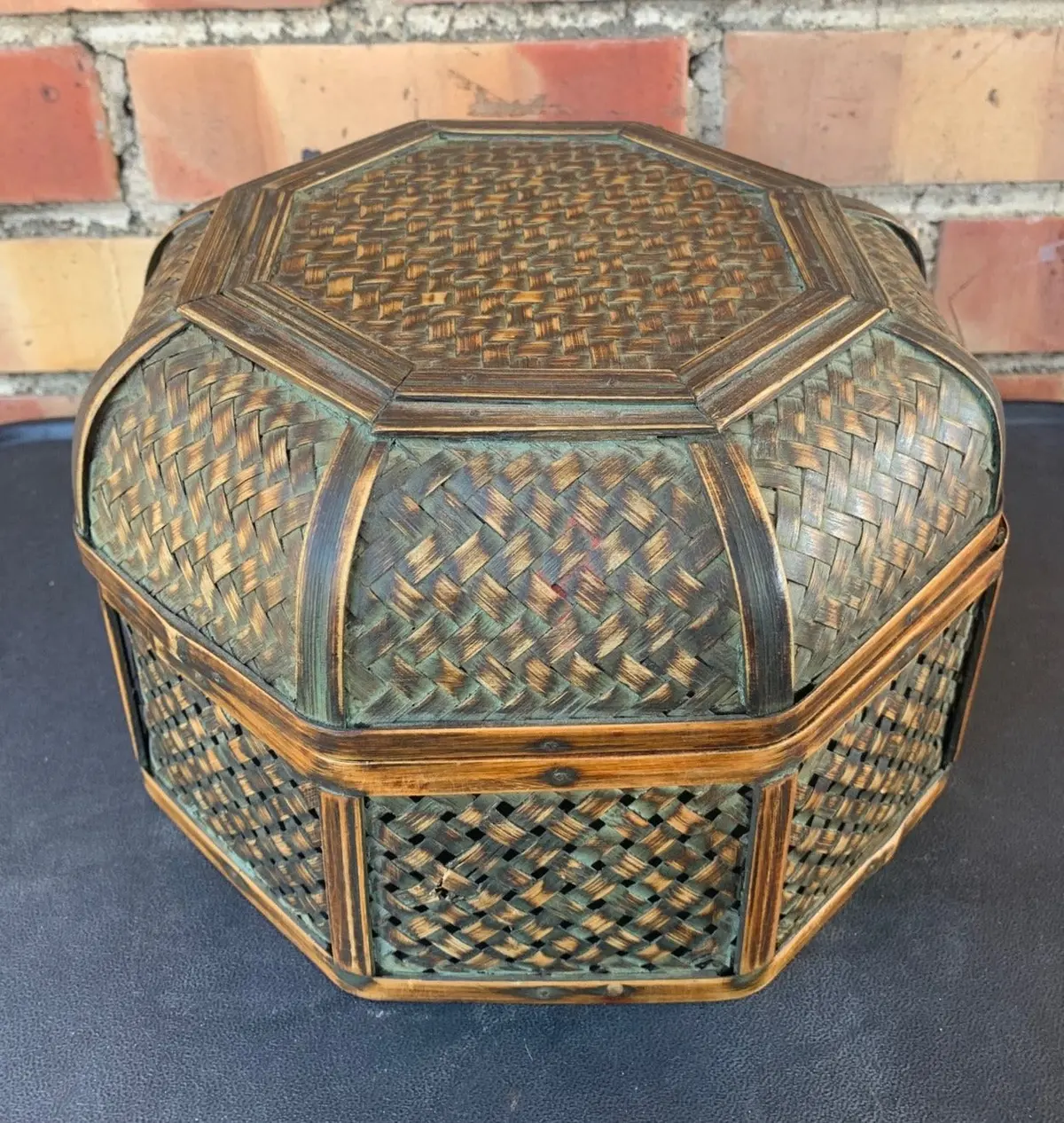 Octagonal Lidded Basket Box 1