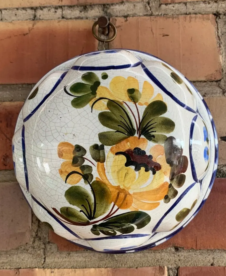 Glazed Italian Terra Cotta Jelly Mold 1