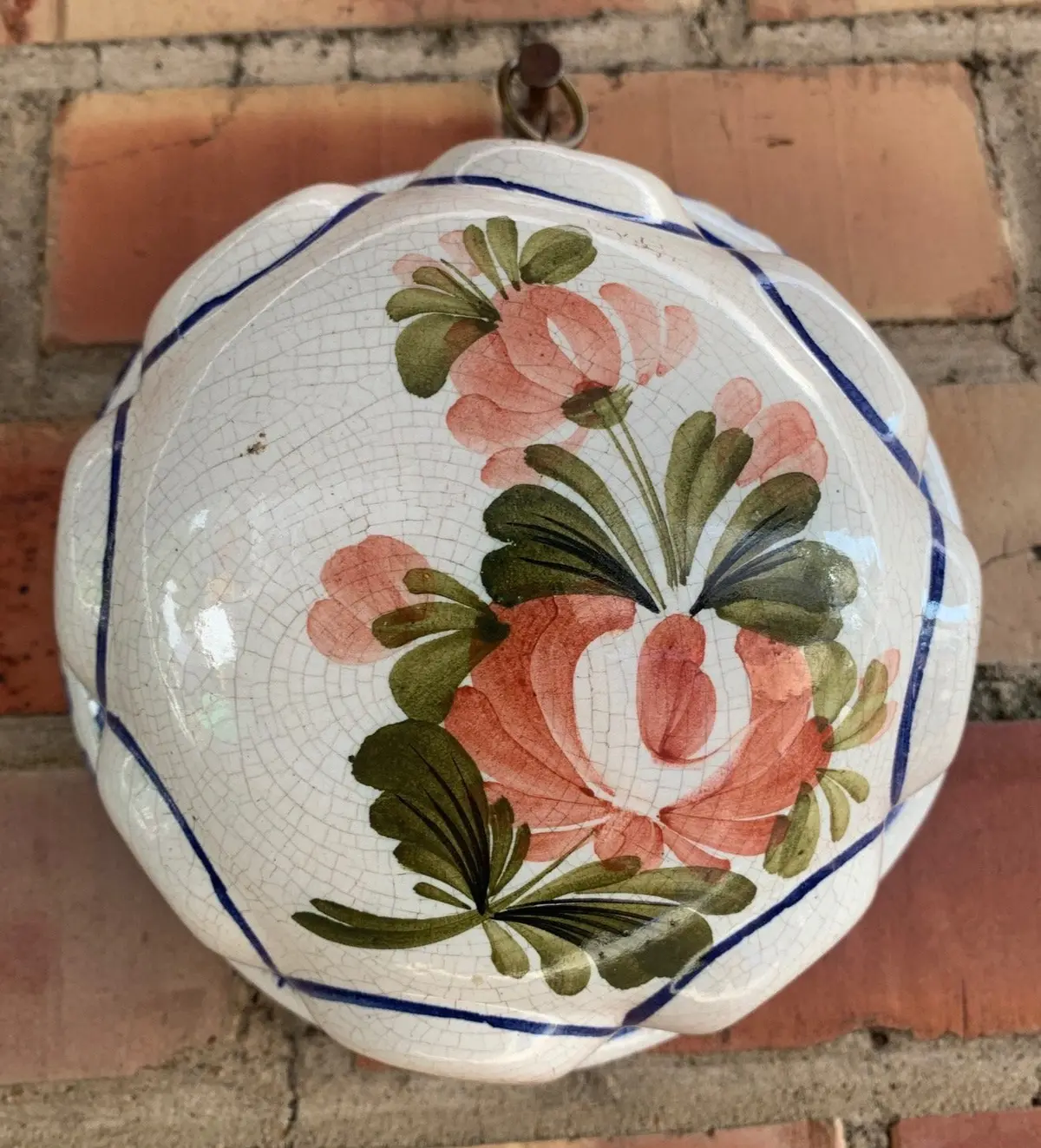 Glazed Italian Terra Cotta Jelly Mold 1