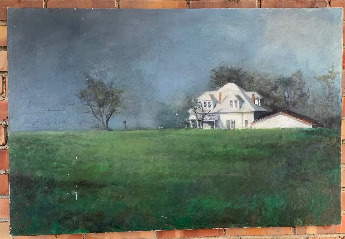 House In The Storm Painting 1