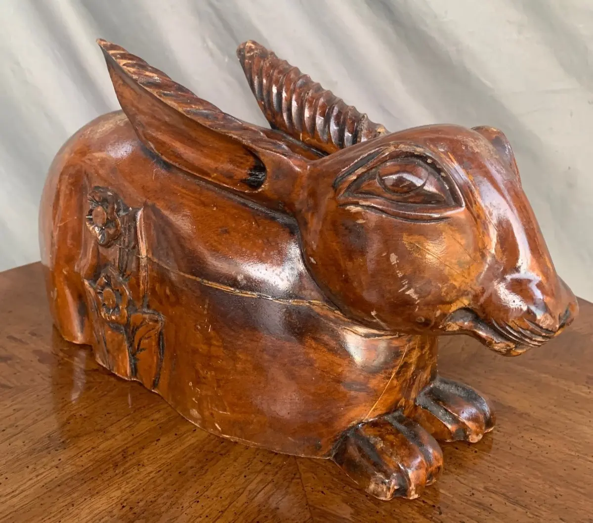 Rabbit Wood Statue 1