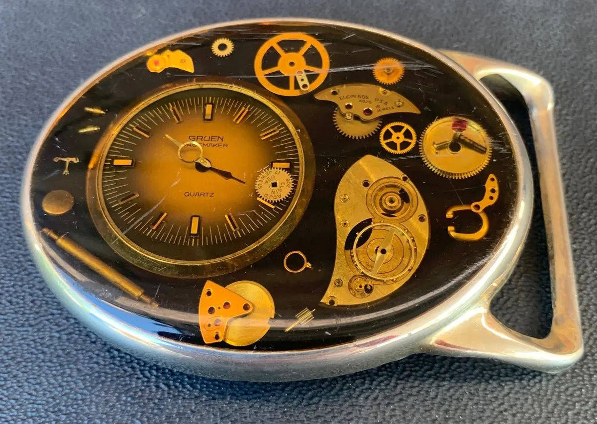 Gruen Clock Belt Buckle 1