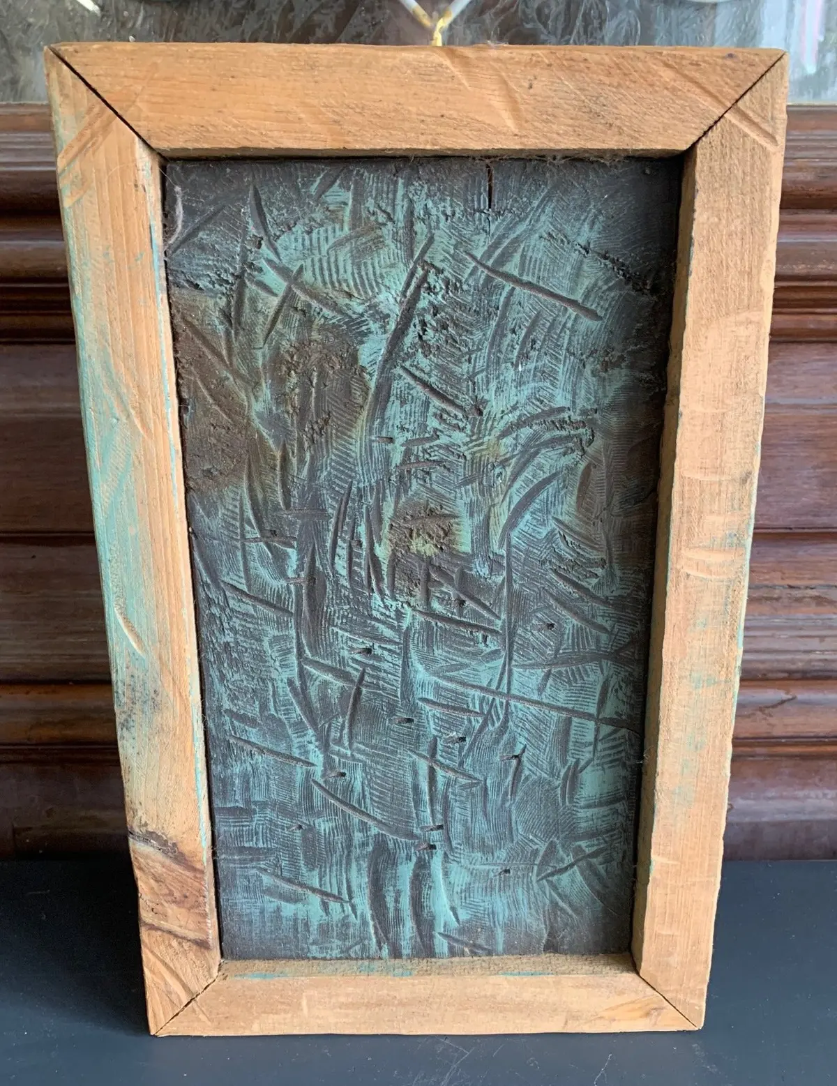 Verdi Gris Framed Small Panel 1