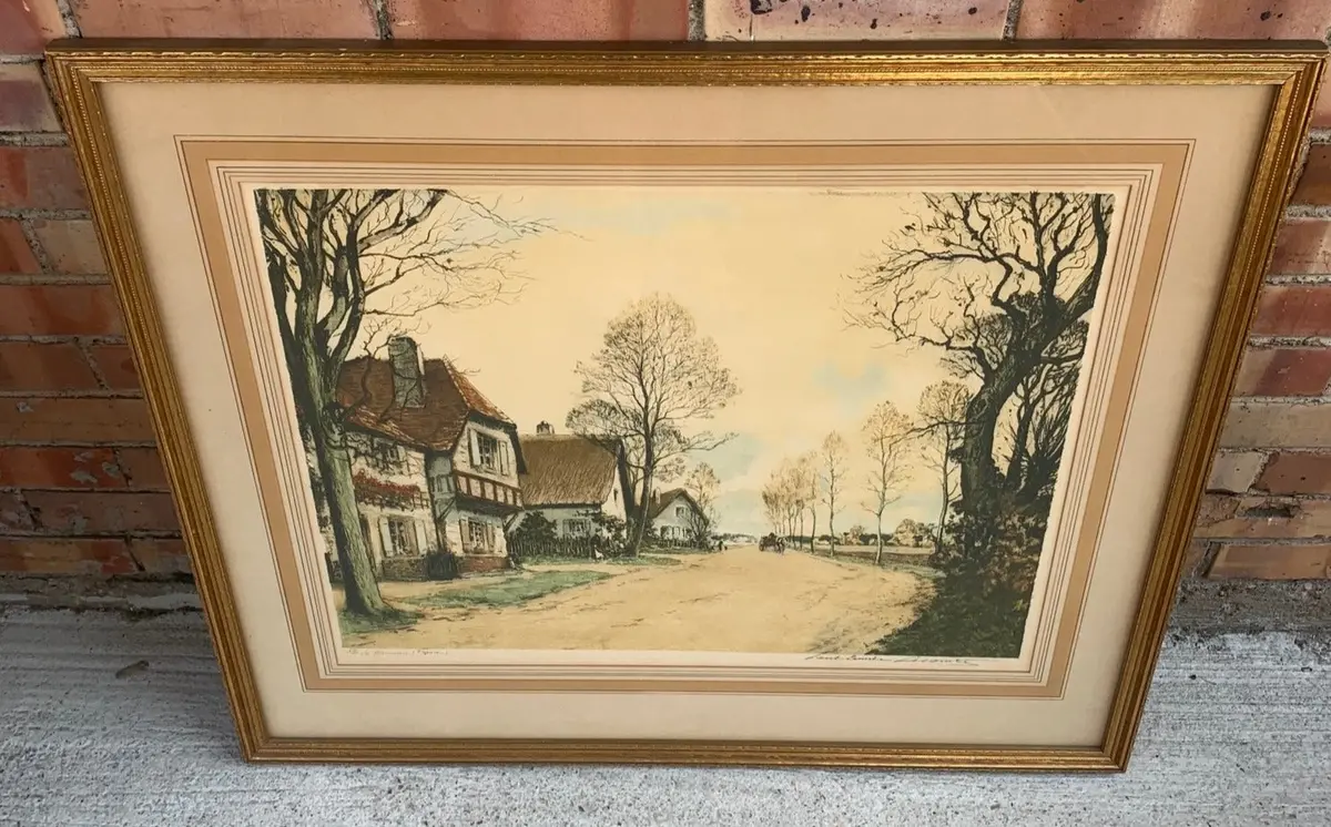 Signed Print Of English Street Scene 1