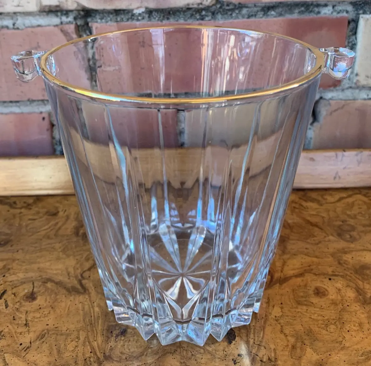 Gold Rimmed Small Ice Bucket 1