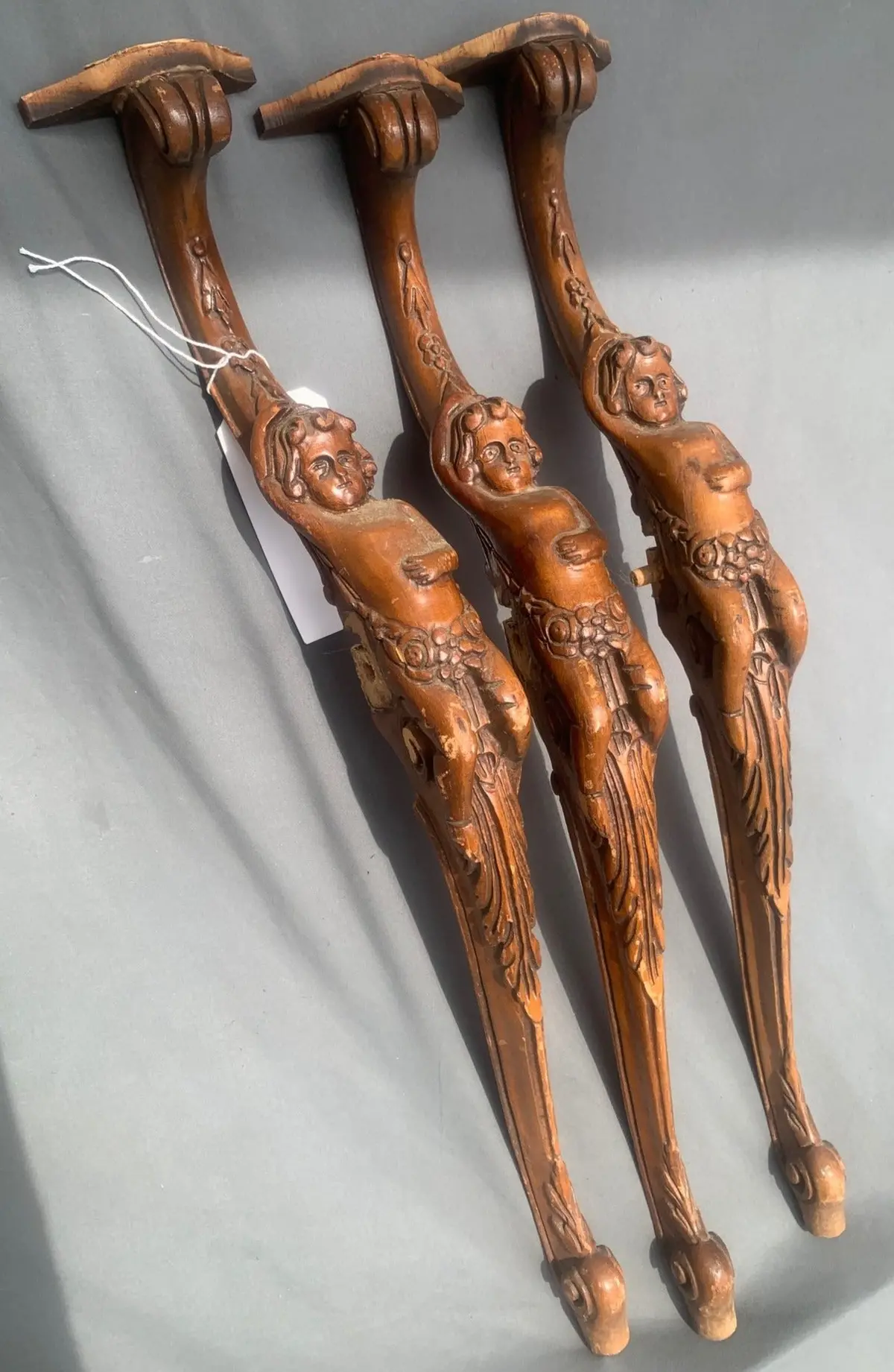 3 Carved Figural Legs 1
