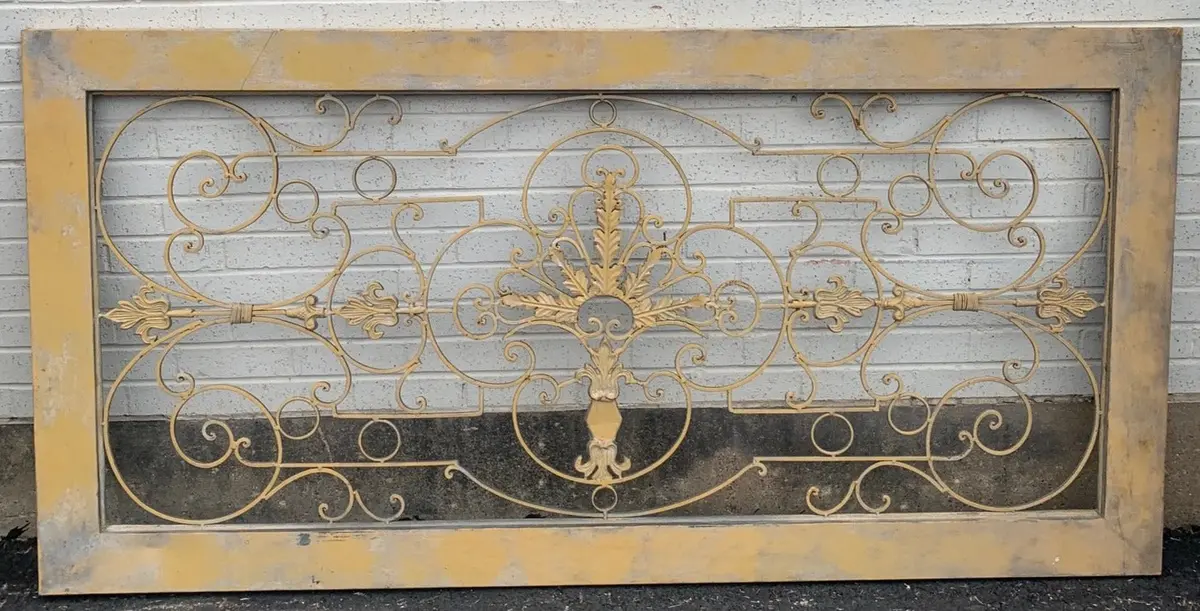 Large Ornate Horizontal Iron Open Work Panel 1