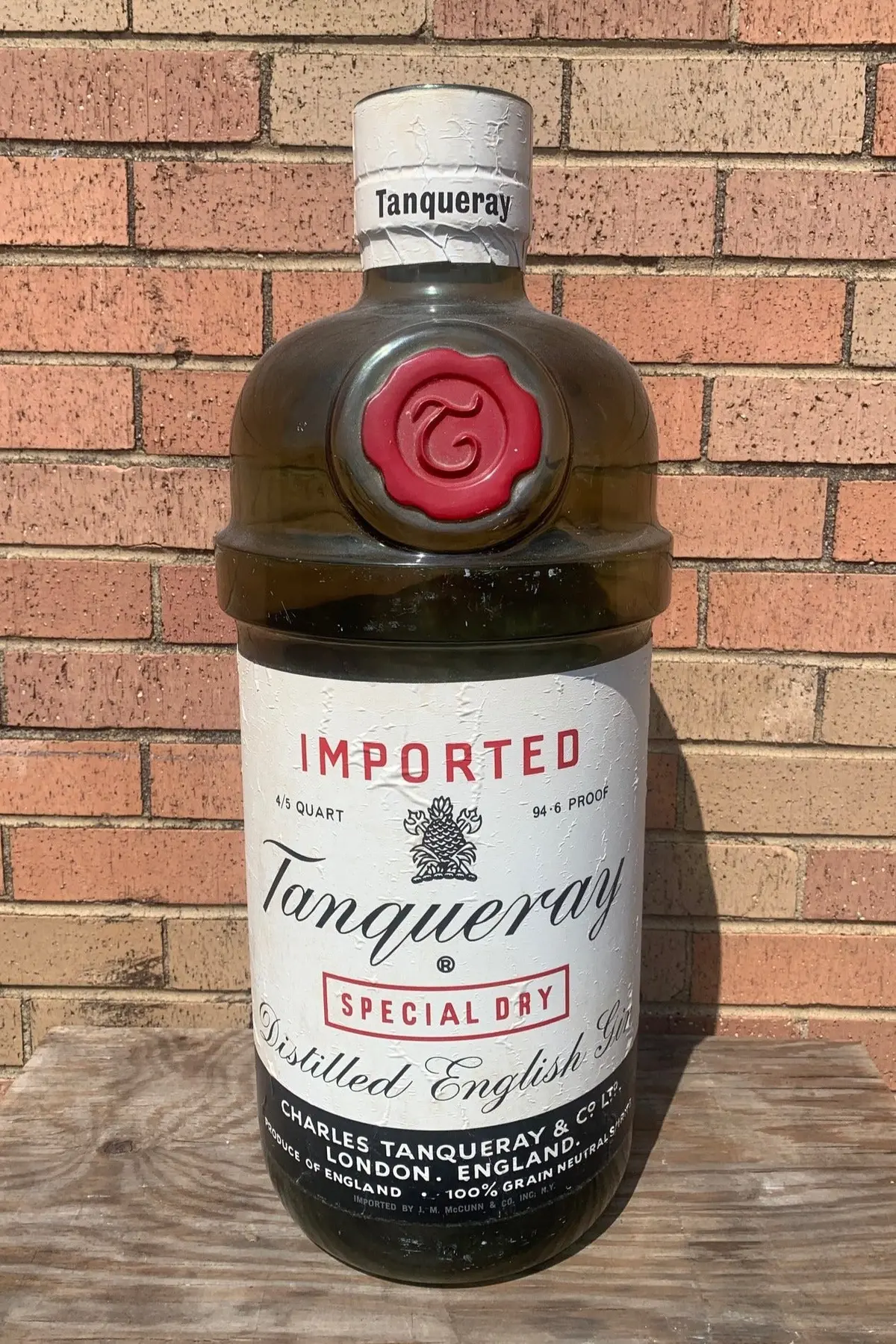 Large Plastic Tangueray Special Dry Bottle 1