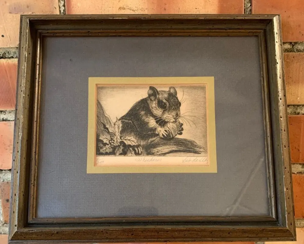 Small Signed And Numbered Print Of Squirrel 1