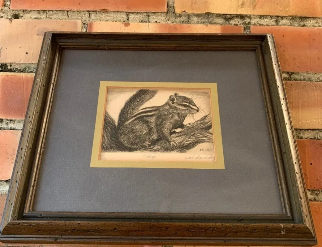 Small Signed And Numbered Print Of Chipmunk 1