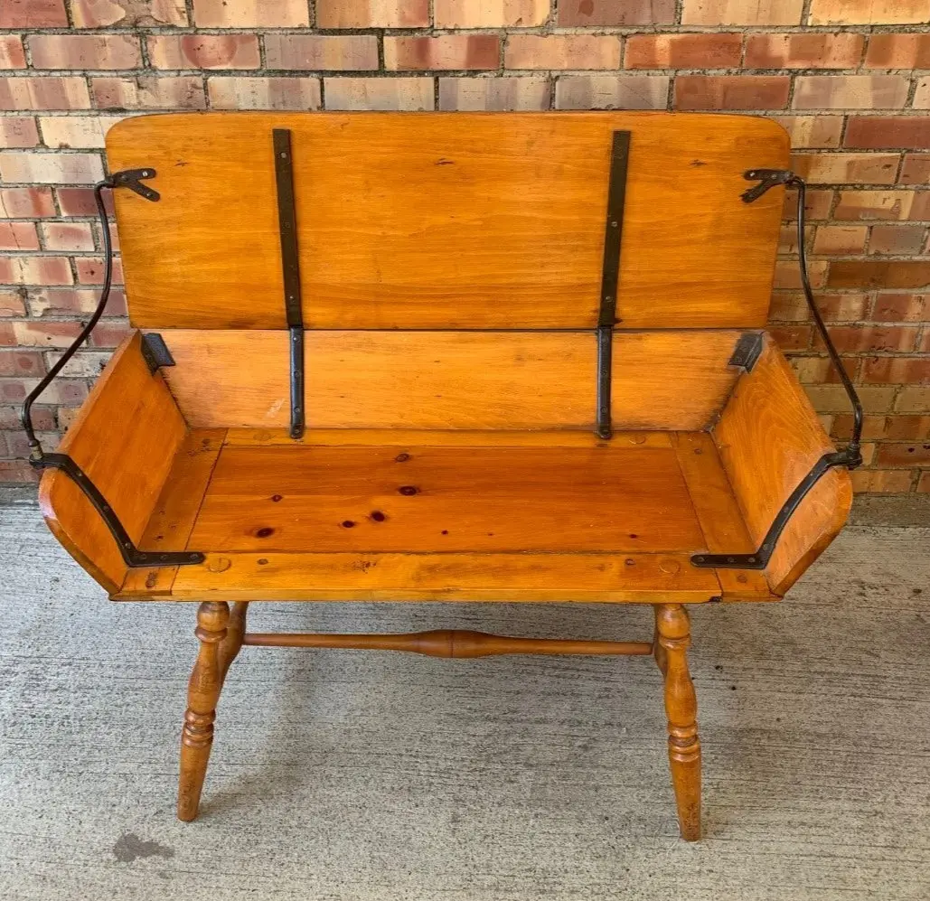 Bench Made From A Sleigh Seat 1