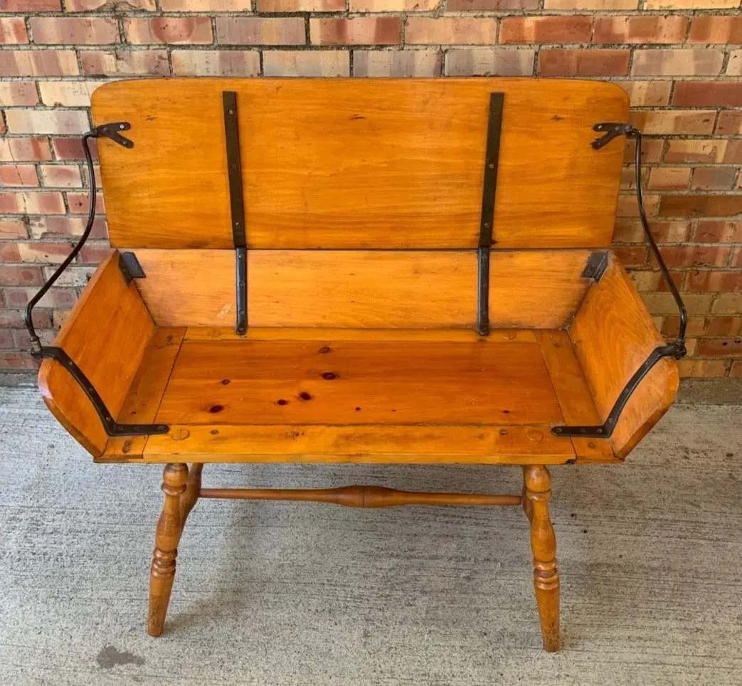 Bench Made From A Sleigh Seat 1