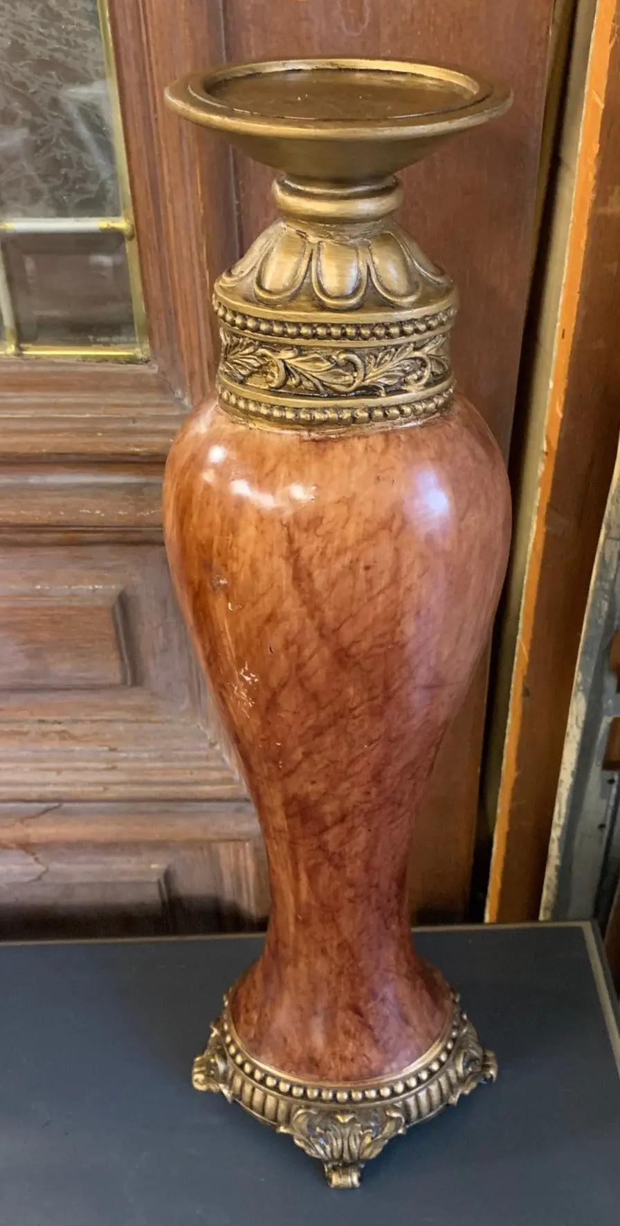 Compostion Tall Candle Holder - Not Old 1