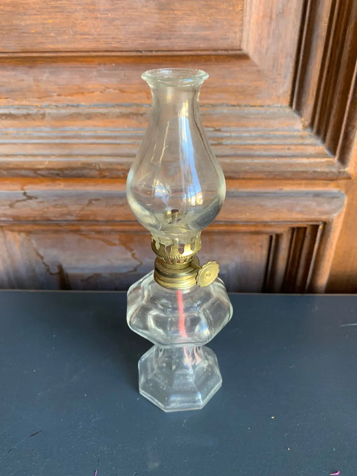 Mini Clear Glass Oil Lamp 1