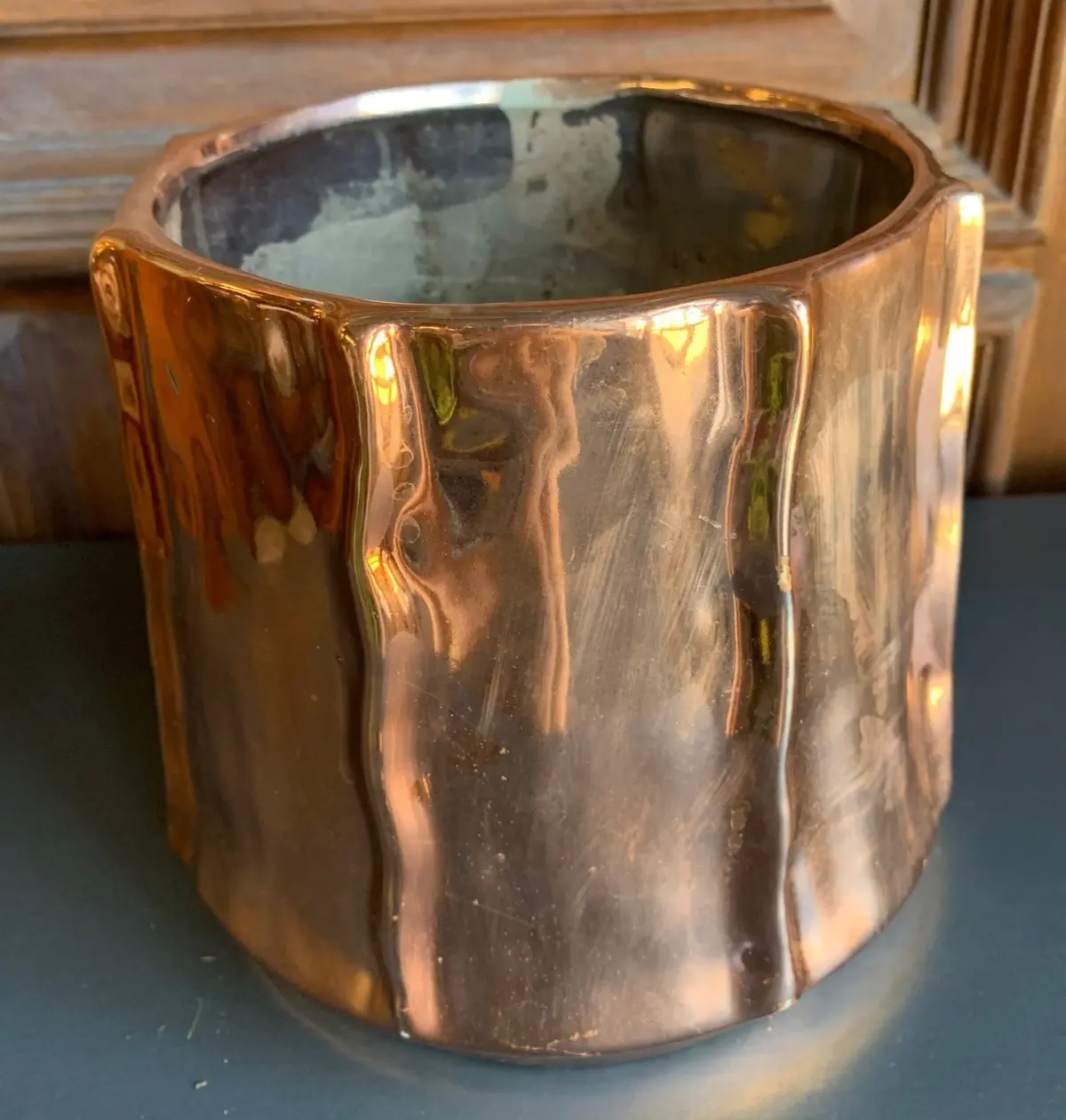Rose Gold Metallic 8" Planter 1