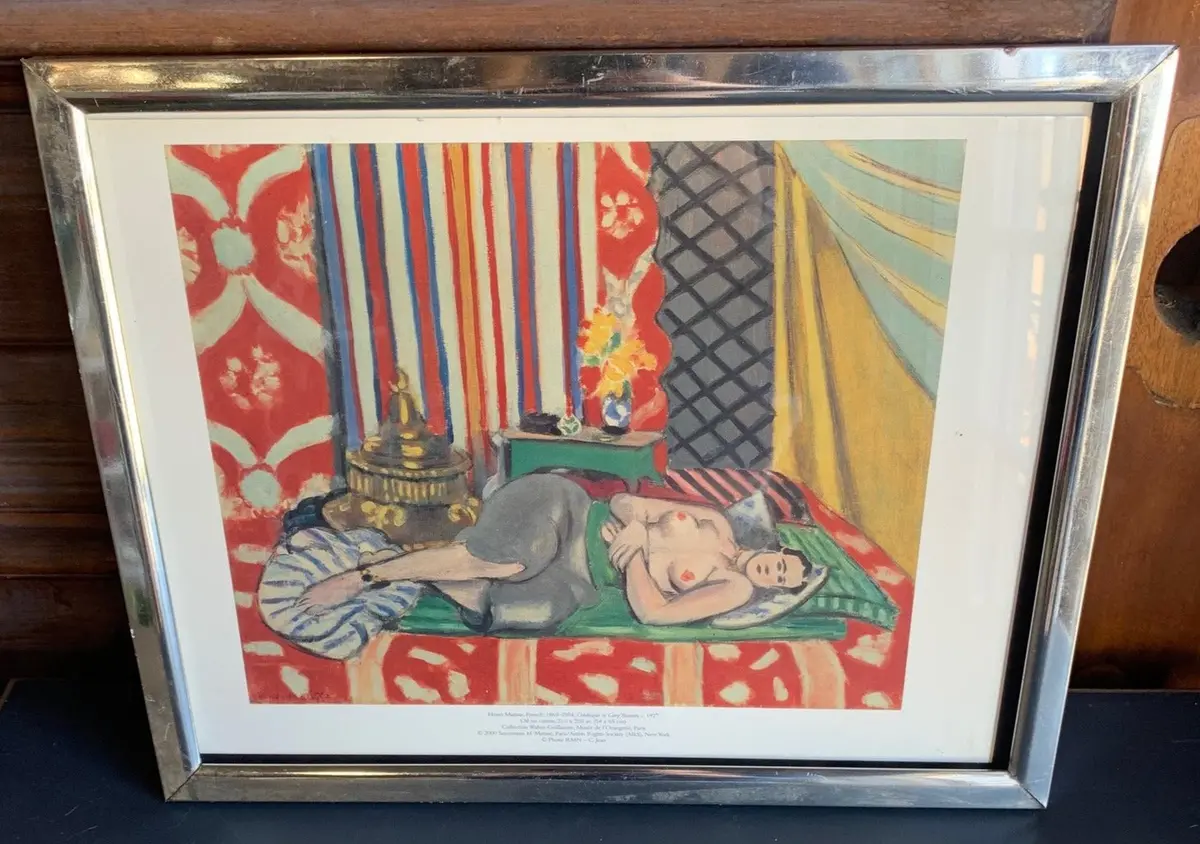 Henri Matisse "Odalisque In Gray Trousers" 1927 Print In Silver Frame 1