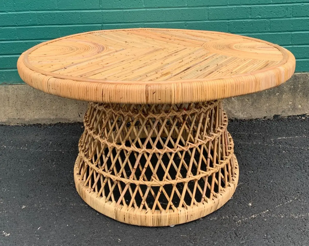 Round Rattan Occasional Table 1