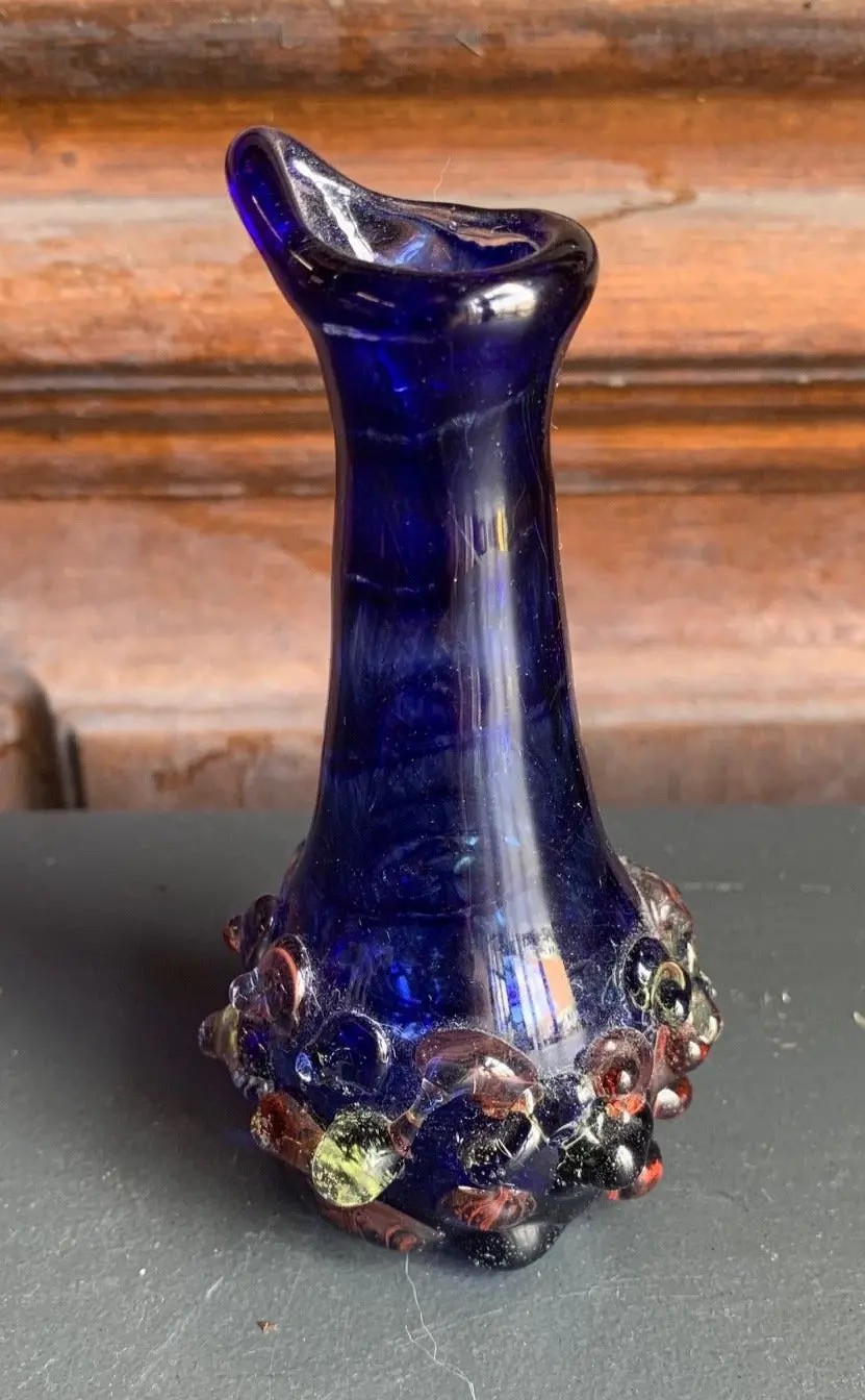 Mini Cobalt Blow Glass Vase 1