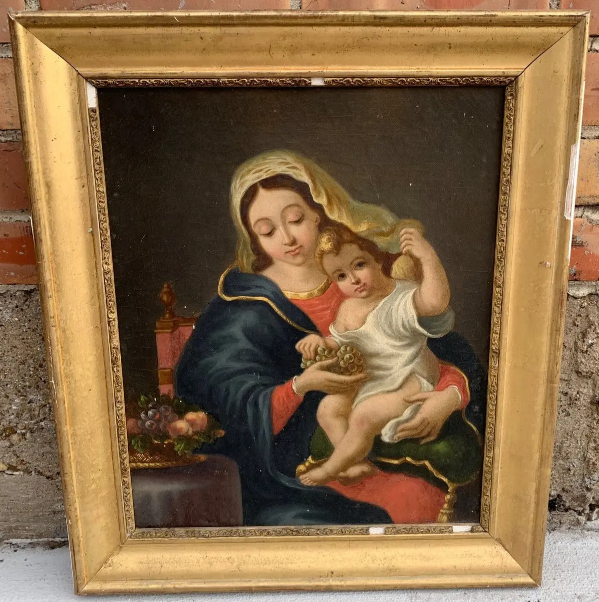 Madonna And Child Painting On Canvas 1