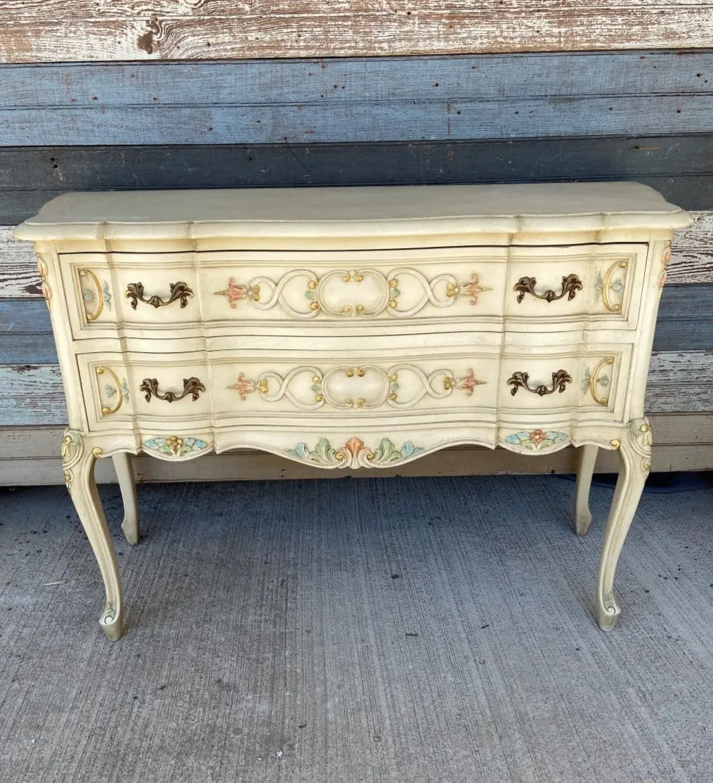 Painted Shallow 2-Drawer Chest 1