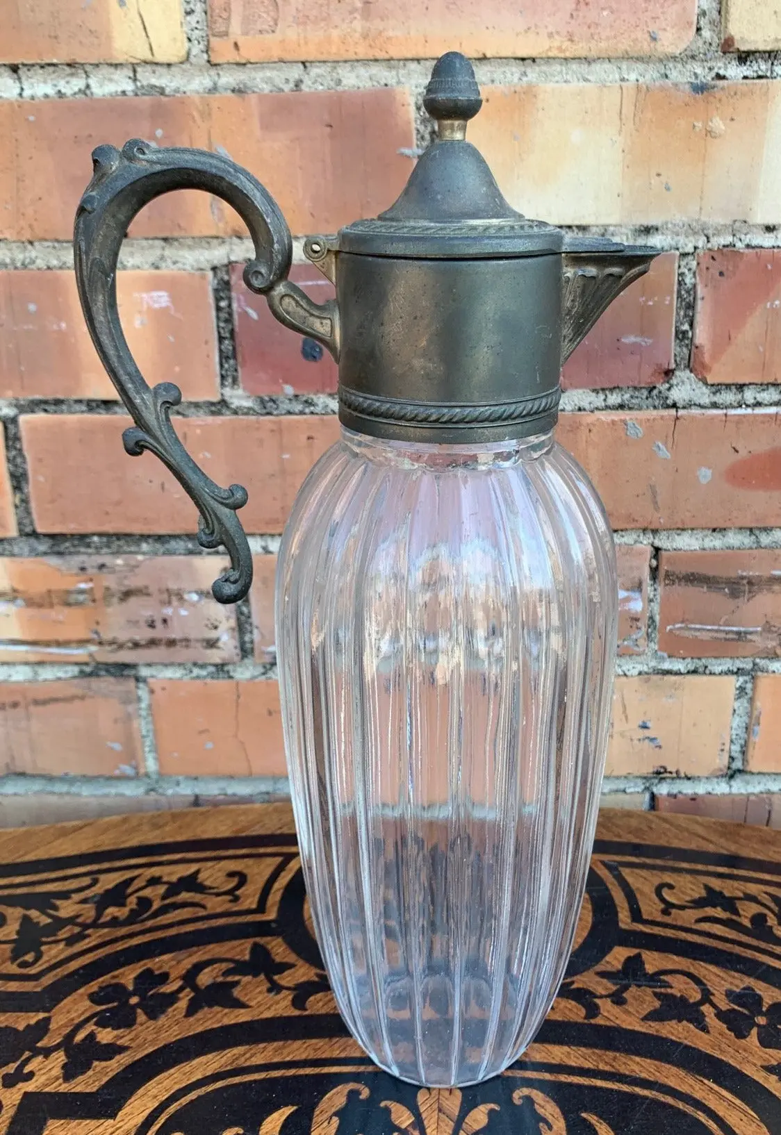 Clear Glass Umbrella Pitcher 1