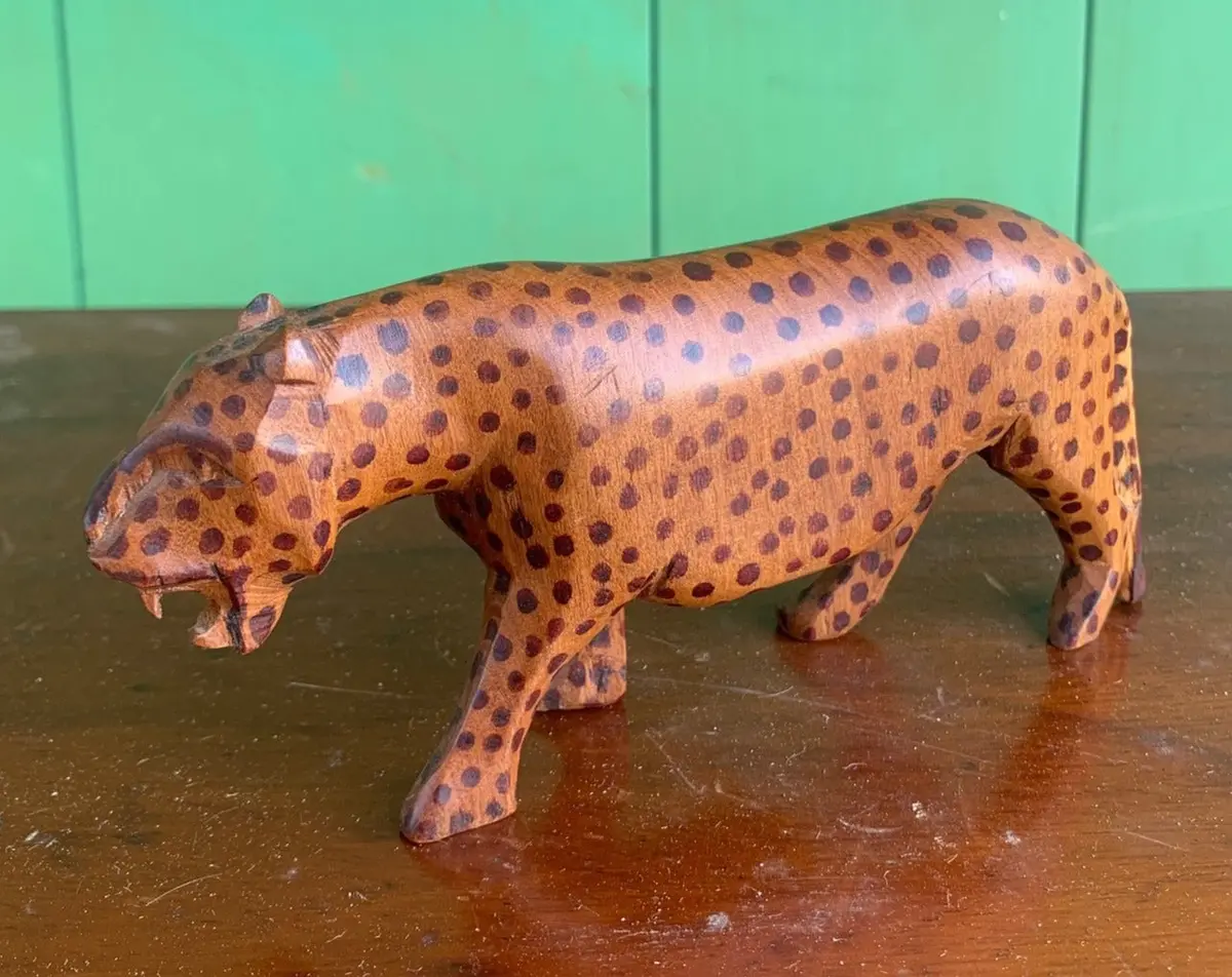 Carved Wood Leopard 1