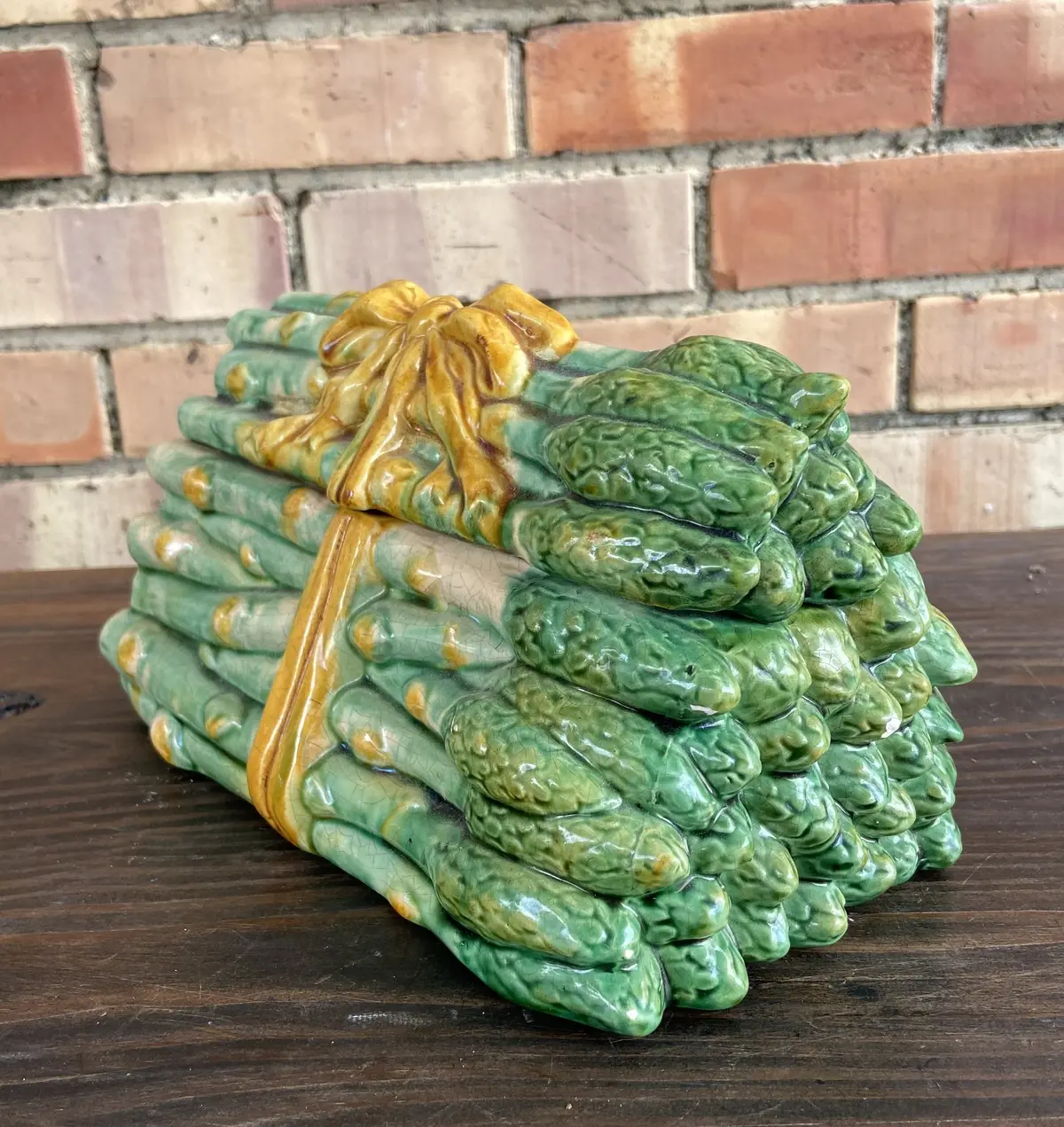 Wrapped Asparagus Ceramic Lidded Container 1