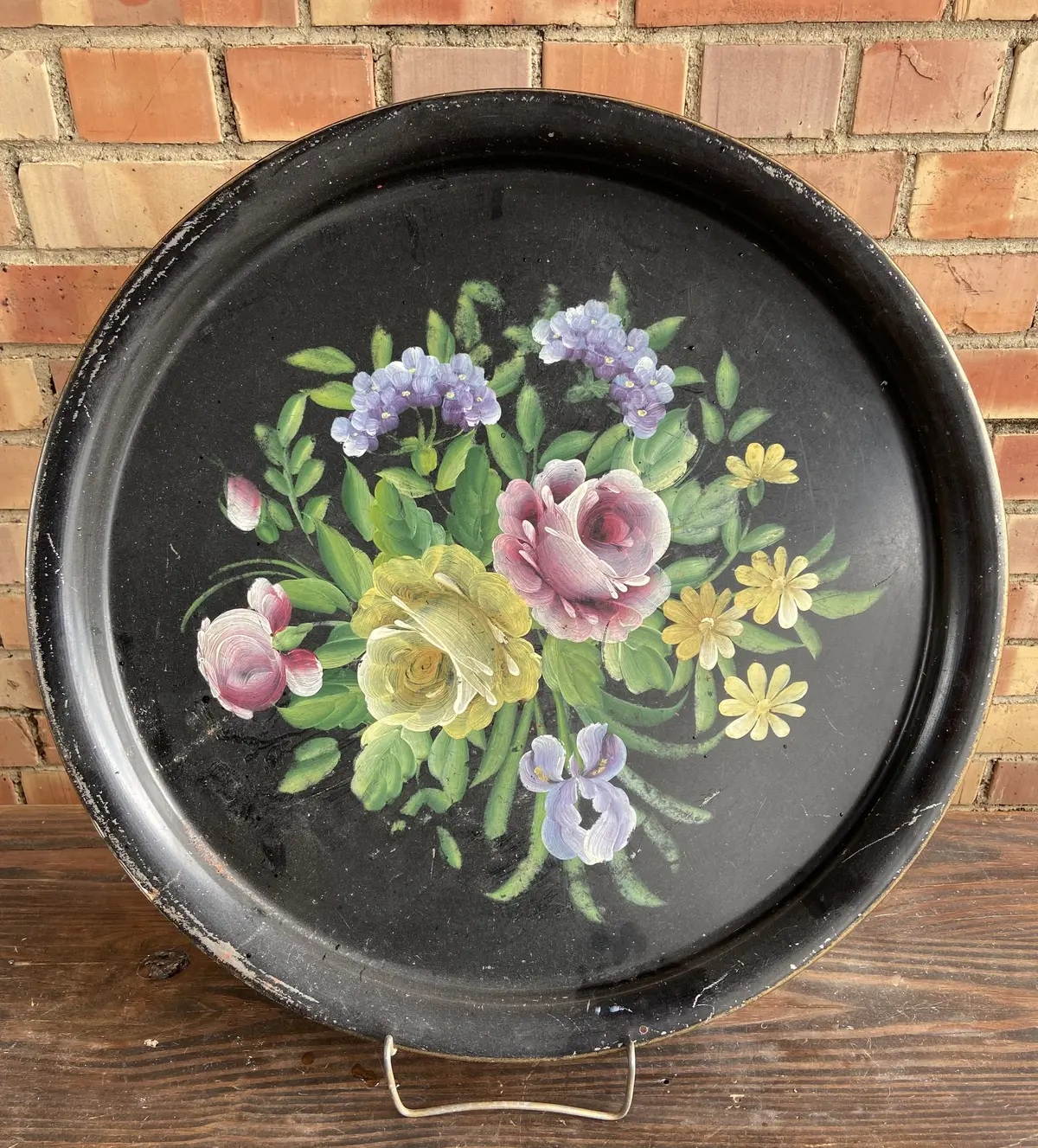 Multicolor Flower Tole Tray 1